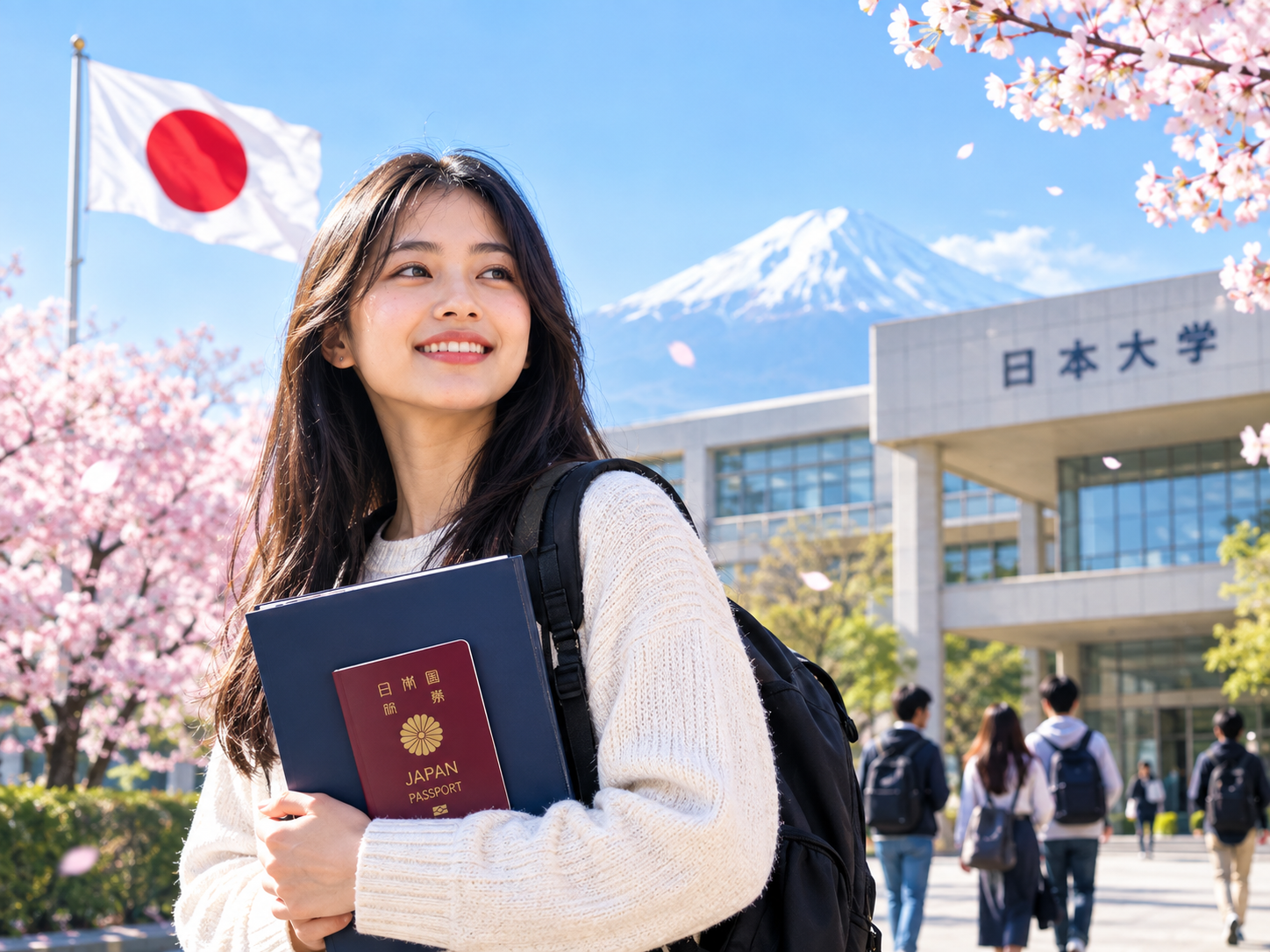 Student with Japan passport ready for university in Japan